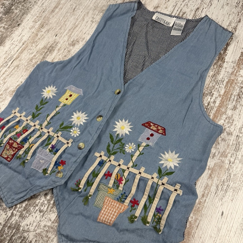 Vintage‎ Women's Studio Collection Women's Spring Garden Teacher Vest Size L - Picture 4 of 7